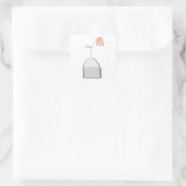 Tea bag vierkante sticker (Tas)