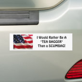 TEA BAGGER Bumpersticker (Op auto)