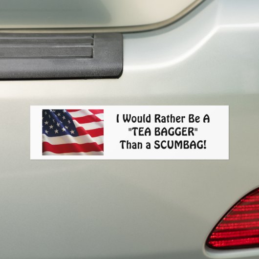TEA BAGGER Bumpersticker (Op auto)