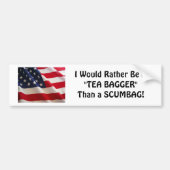 TEA BAGGER Bumpersticker (Voorkant)