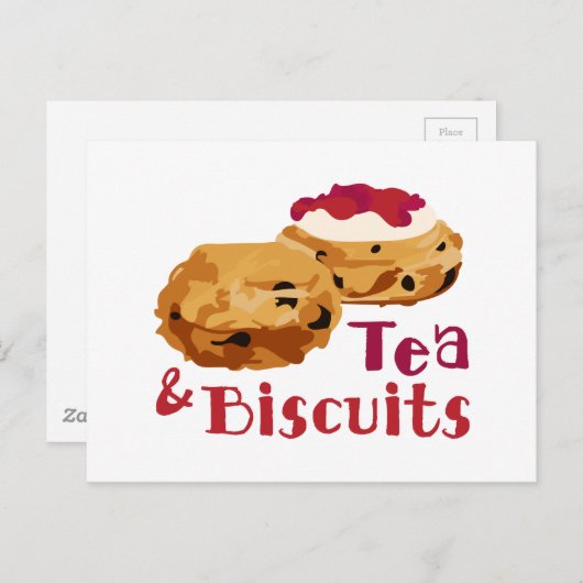 Tea & Biscuits Briefkaart (Voorkant / Achterkant)