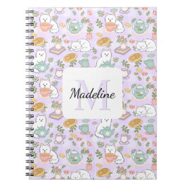 Tea & Bookish Cats Spiral Notebook Notitieboek