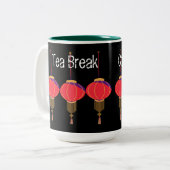 Tea Break Coffee Break Texte Deux Tone Mug Light P (Devant gauche)