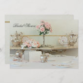 Tea Bridal Shower Invitation Kaart (Voorkant / Achterkant)