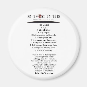 Tea Cake Recipe Magnet ™ Magneet
