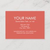 Tea Cartes de visite - Tea Cup Party Vintage (Dos)