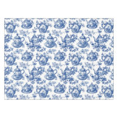 Tea Chinoiserie French Toile du Jouy Pattern Tafelkleed (Voorkant (Horizontaal))