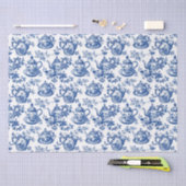 Tea Chinoiserie French Toile du Jouy Pattern Tissuepapier (Craft)