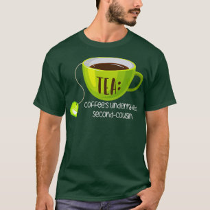 TEA Coffees ondergewaardeerd Tweede Neef op Brown T-shirt