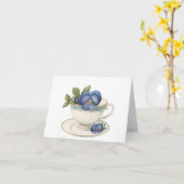 Tea Cup Avec Fleurs Carte De Voeux (Fleur jaune)