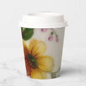 Tea Cup Bloemen Boeket Papieren beker (Achterkant)