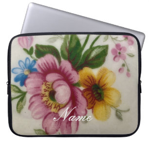 Tea Cup Bloemenboeket Laptop Sleeve