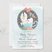 Tea Cup Bunny Rabbit Waterverf Baby shower Kaart (Voorkant)