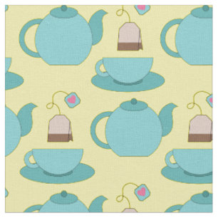 Tea Cup en Pot Cute Cafe Barista Stof