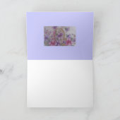 Tea Cup et Violet Bouquet Tea Carte de voeux confo (Intérieur)