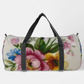 Tea Cup Floral Bouquet Duffle Sac (Verso)