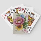 Tea Cup Floral Bouquet Pokerkaarten (Achterkant)