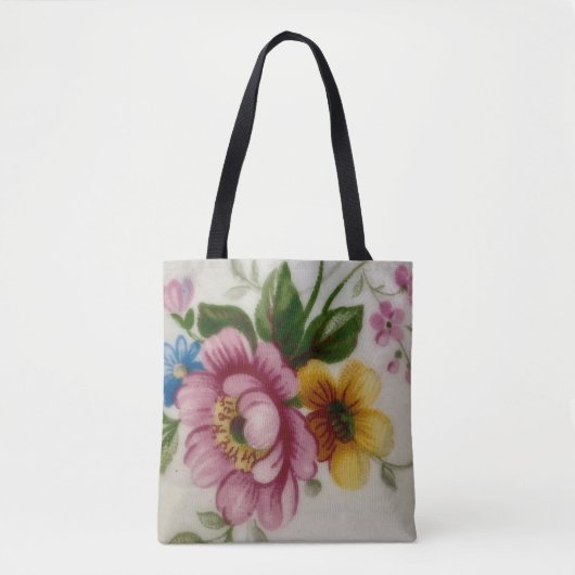 Tea Cup Floral Bouquet Sac fourre-tout (Devant)