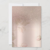 Tea Cup Flowers Glitter Roos Goud 40e Verjaardag Kaart (Achterkant)