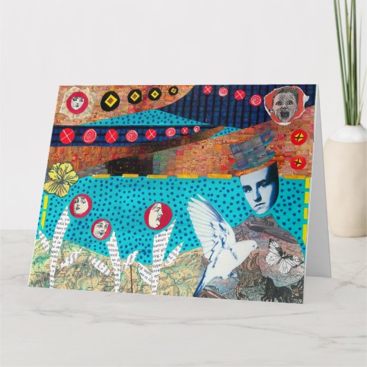 Tea Cup Head Wenskaart Kaart (Voorkant)