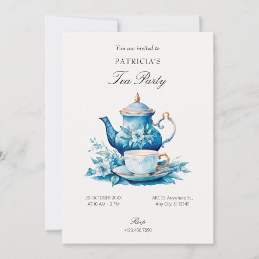 Tea cup kaart (Voorkant)