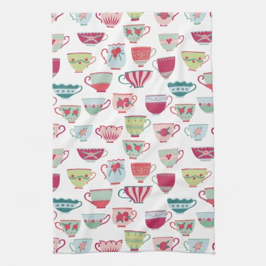 Tea Cup Pattern Theedoek (Verticaal)