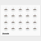 Tea Cup Ronde Sticker (Vel)
