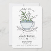 Tea Cup Tea Party Baby Shower Invitations (Devant)