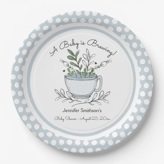 Tea Cup Tea Party Baby shower Paper Bord (Voorkant)