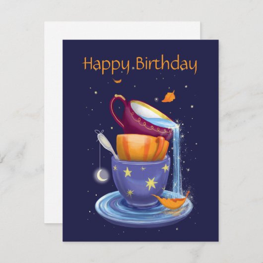 Tea cups Herfst Whimsical (Voorkant / Achterkant)