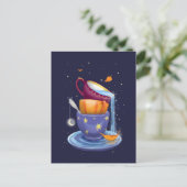 Tea cups Herfst Whimsical Briefkaart (Staand voorkant)