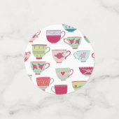 Tea Cups Modern  Confetti (Kleine voorkant)