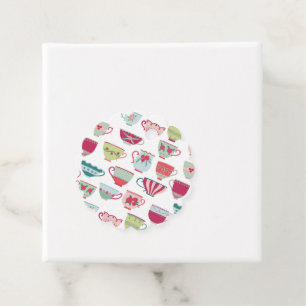 Tea Cups Modern  Favor Tags Bedankjes Labels