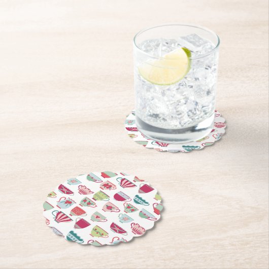 Tea Cups Modern  Kartonnen Onderzetters (Insitu)