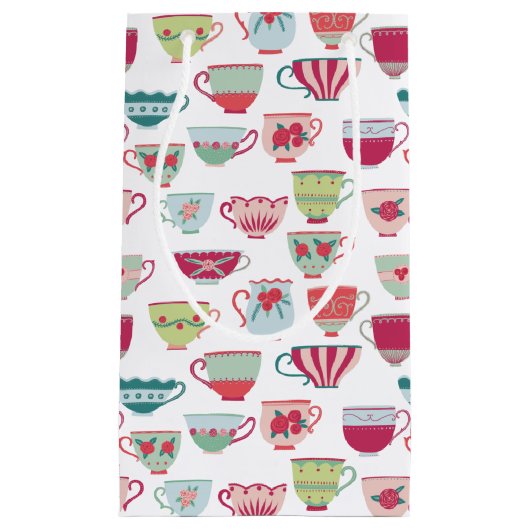 Tea Cups Modern Klein Cadeauzakje (Voorkant)