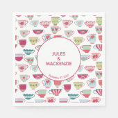 Tea Cups Modern  Servet (Voorkant)