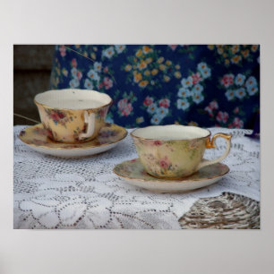 Tea Cups Poster