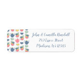 Tea Cups Return Address Label (Voorkant)