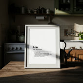 Tea Definition Dictionary Poster