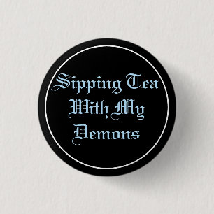 Tea & Demons Pastel Gothic Ronde Button 3,2 Cm