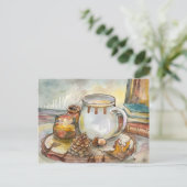 Tea door het Venster Briefkaart (Staand voorkant)