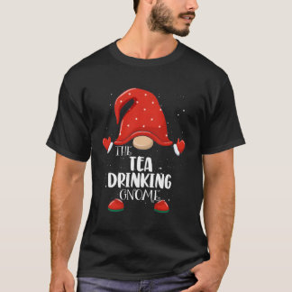 Tea Drink Gnome Matching Family-kerstgroep T-shirt