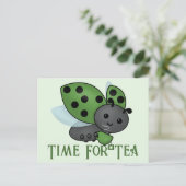 Tea Drink Ladybug Briefkaart (Staand voorkant)