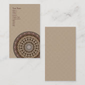 Tea Dyed Mandala ・ Verticaal Visitekaartje (Voorkant / Achterkant)