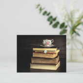 Tea en Boeken Briefkaart (Staand voorkant)