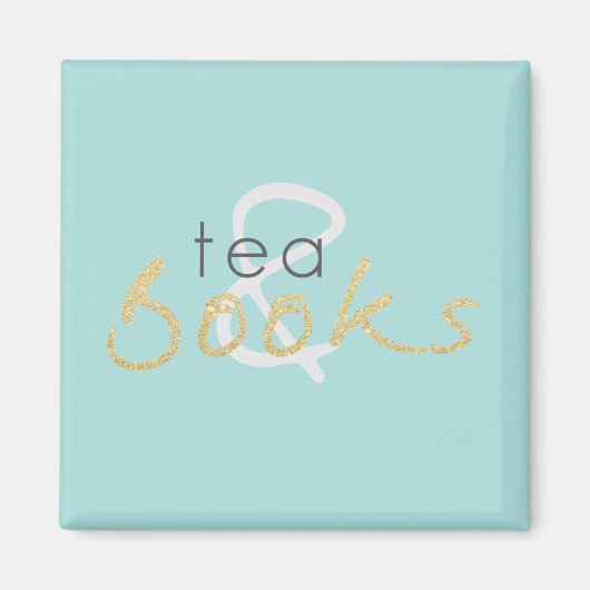 Tea en Books Magnet Magneet (Voorkant)