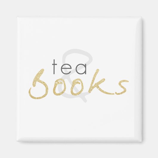 Tea en Books Magnet Magneet (Voorkant)