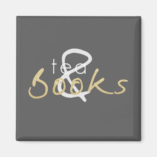 Tea en Books Magnet Magneet (Voorkant)