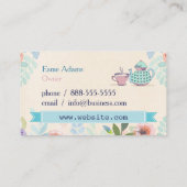Tea Floral crème Carte de visite Jaune (Dos)
