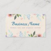 Tea Floral crème Carte de visite Jaune (Devant)